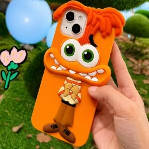 3D iPhone Inside Out Character Anxiety Pre-Order Rubber Silicone Case