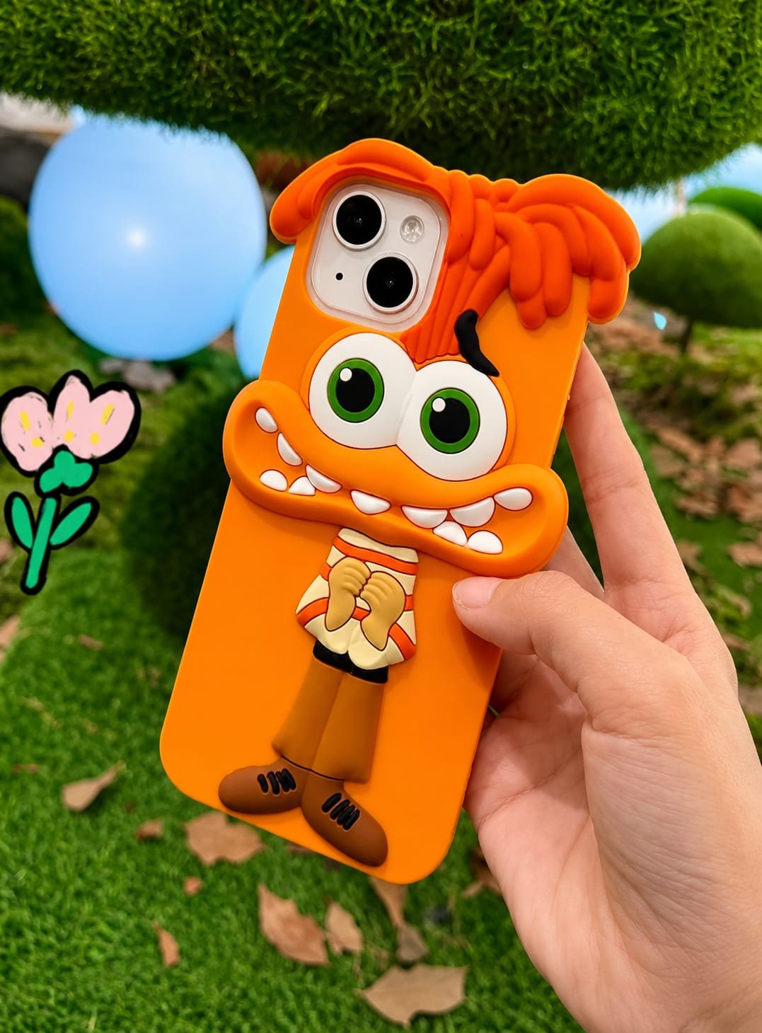 3D iPhone Inside Out Character Anxiety Pre-Order Rubber Silicone Case
