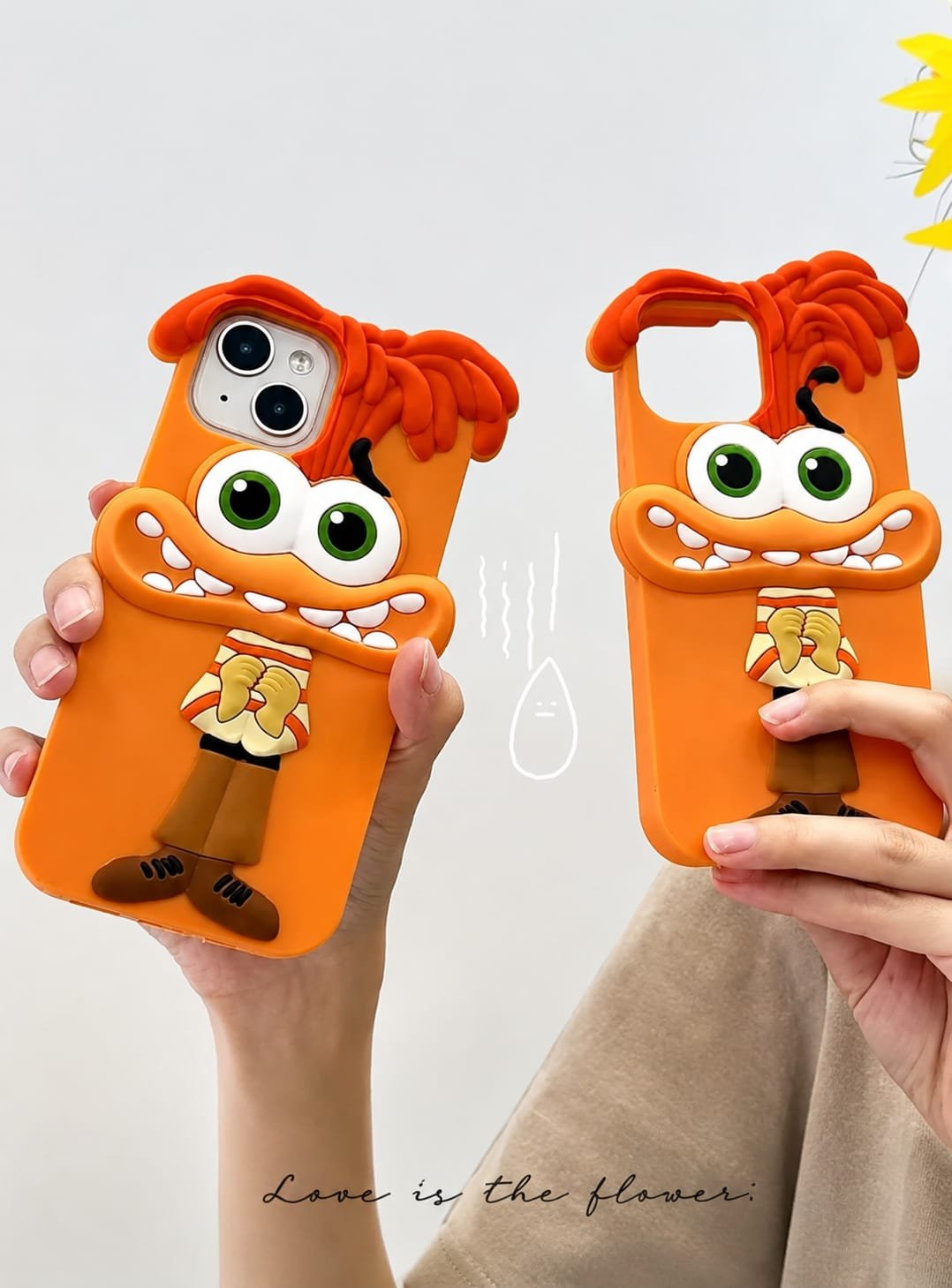 3D iPhone Inside Out Character Anxiety Pre-Order Rubber Silicone Case - Image 4