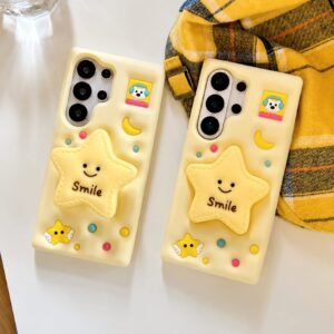 3D iPhone Samsung Kawaii Star Phone Holder Puppy Dog Pre-Order Rubber Silicone Case