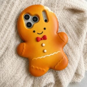 3D iPhone Gingerbread Shockproof Rubber Silicone Case