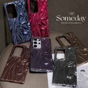 Samsung Luxury Electroplated Plating Soft TPU Textured Protective Case
