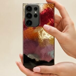 Samsung Artistic Color Blend Aesthetic Silver Laser Case