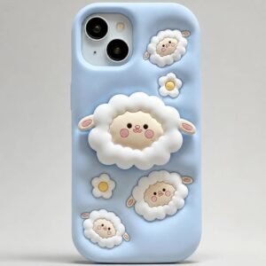 3D iPhone Samsung Redmi Sheep Pre-Order Holder Stand Rubber Silicone Case
