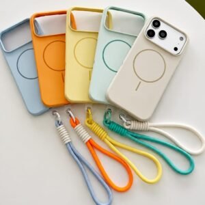 Magnetic Magsafe Matte Liquid Pre-Order Silicone iPhone Case With Lanyard