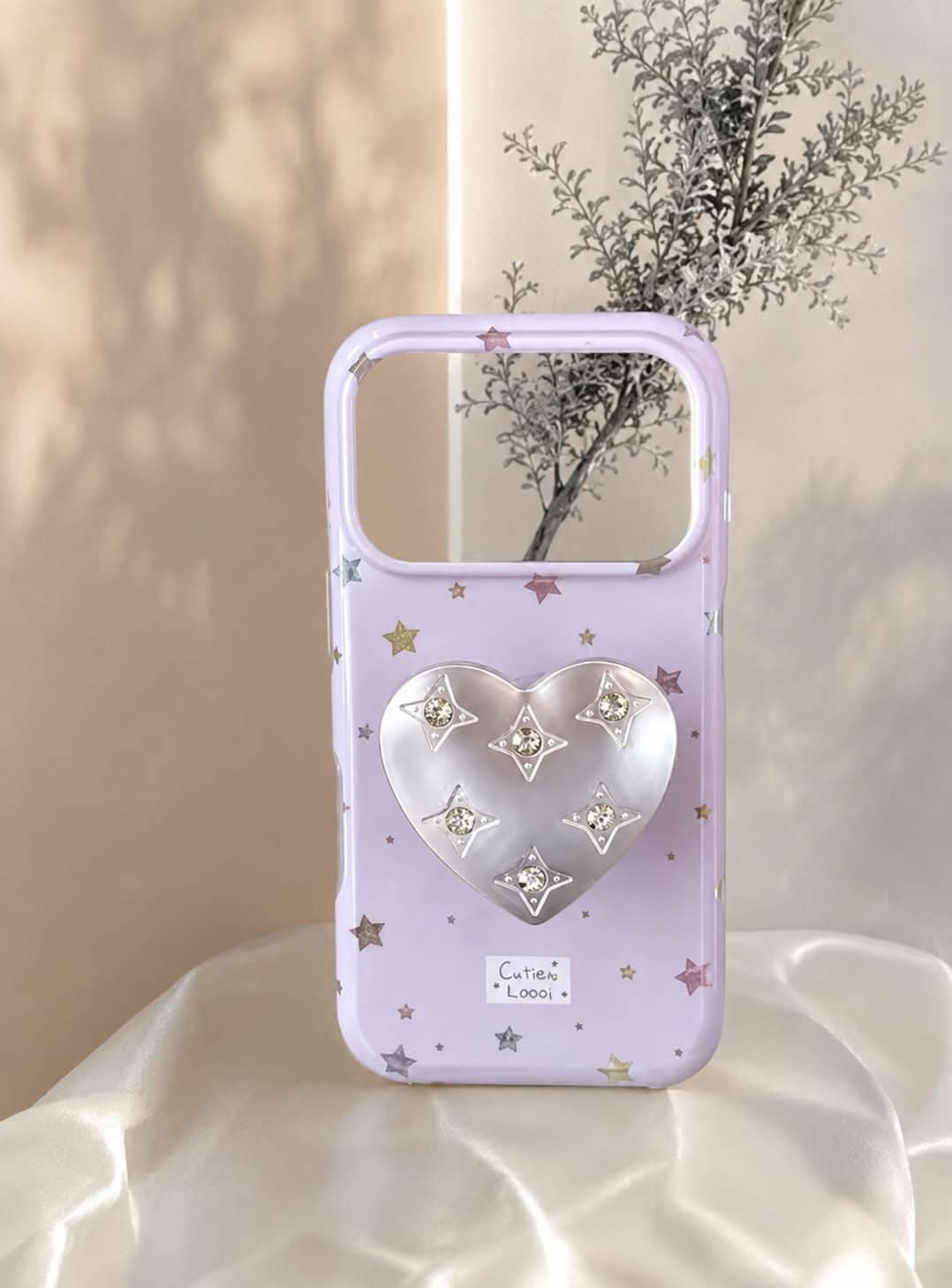 Double Layer Star With Metal Love Pre-Order Phone Holder iPhone Case - Image 3