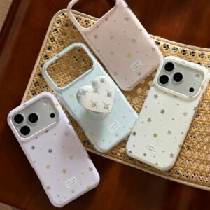 Double Layer Star With Metal Love Pre-Order Phone Holder iPhone Case