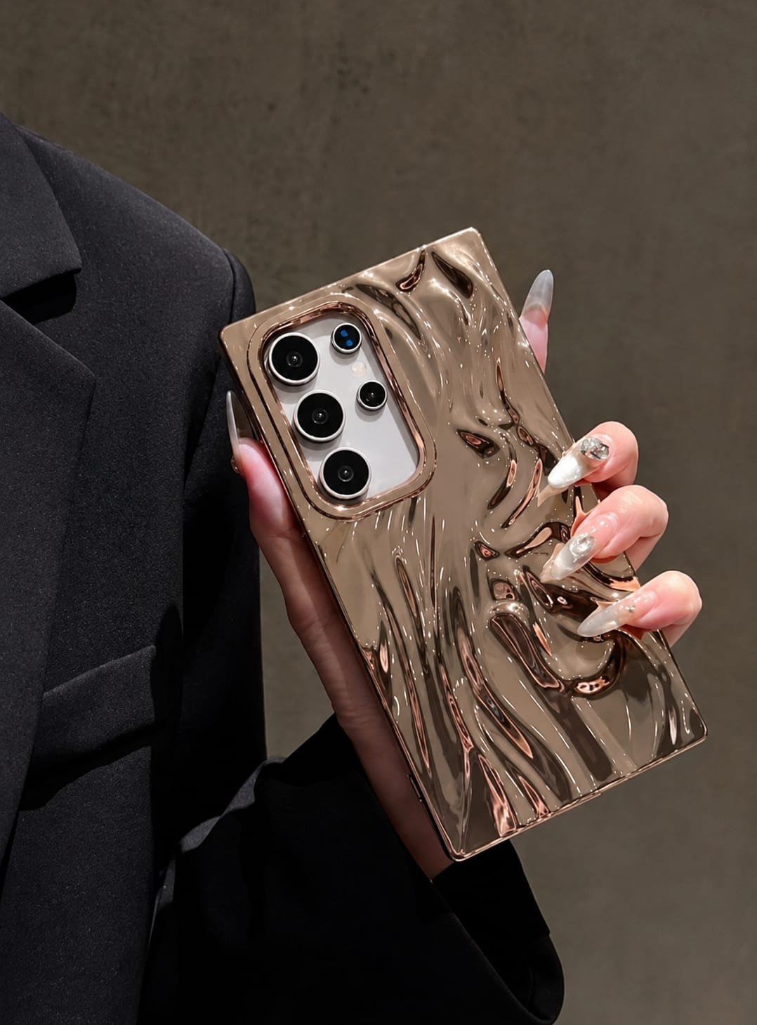 Samsung Luxury Electroplated Plating Soft TPU Textured Protective Case - Image 5
