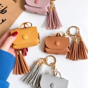 Luxury Leather With Lanyard Hanging Airpod Case