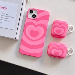 Pink Hearts Airpod Glossy Case